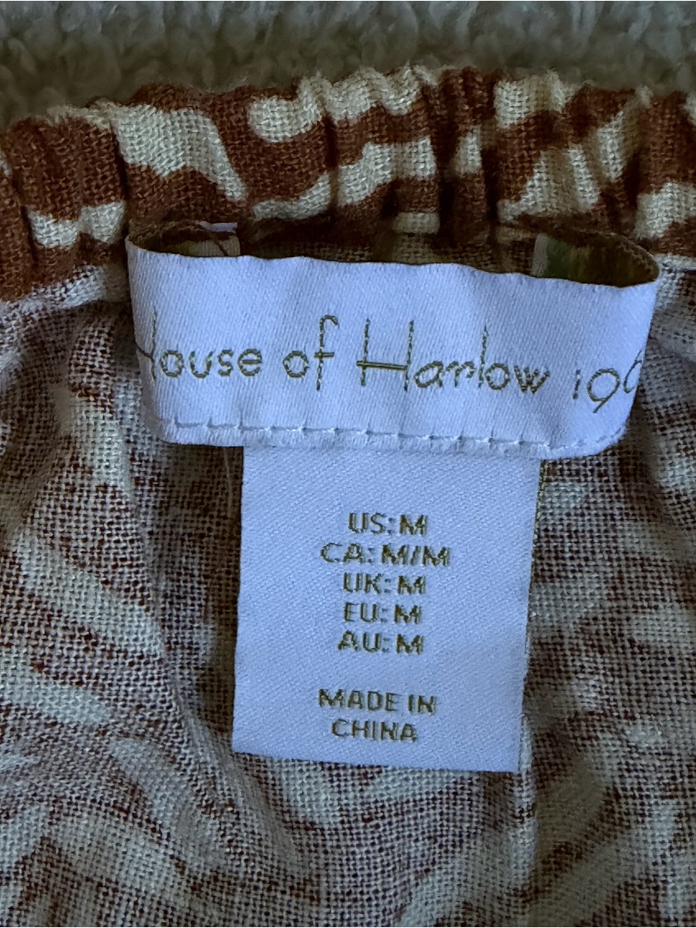 House of Harlow 1960 Tropical Leaf Plunge Open Back Linen Mini Dress, Size M - Picture 5 of 8